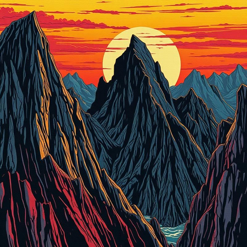 woodcut style AI art