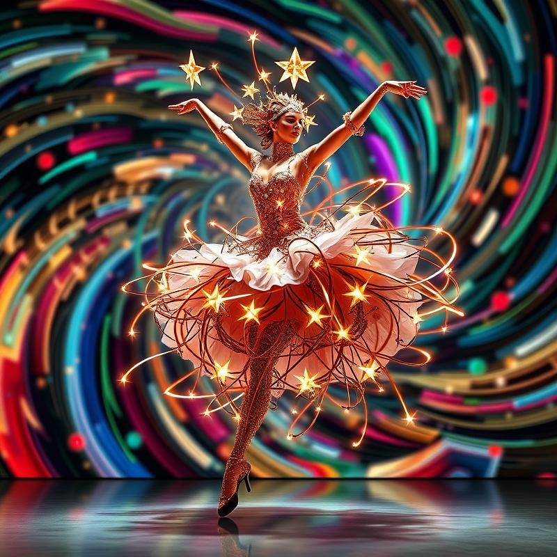 kinetic art style AI art