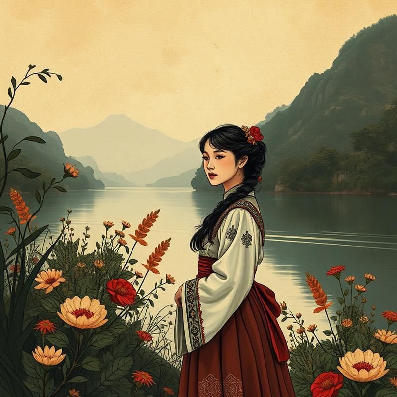 lithograph style AI art