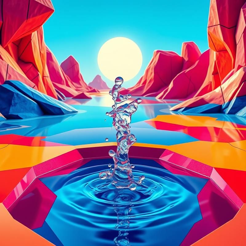 memphis design style AI art