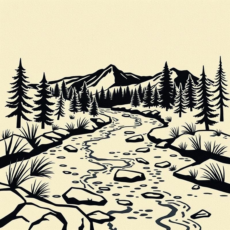 woodcut style AI art