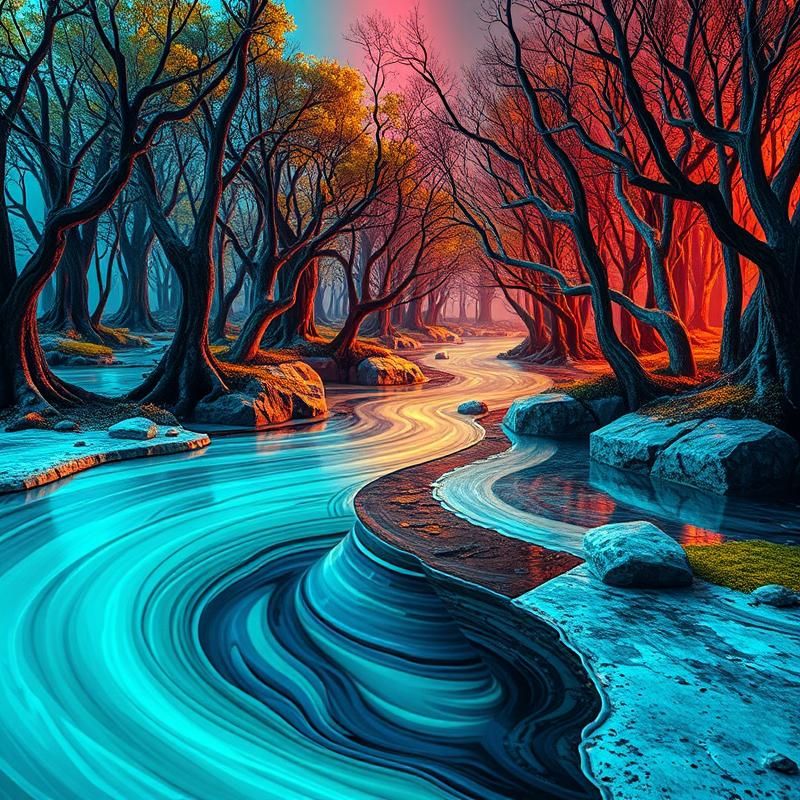 post-modernist style AI art