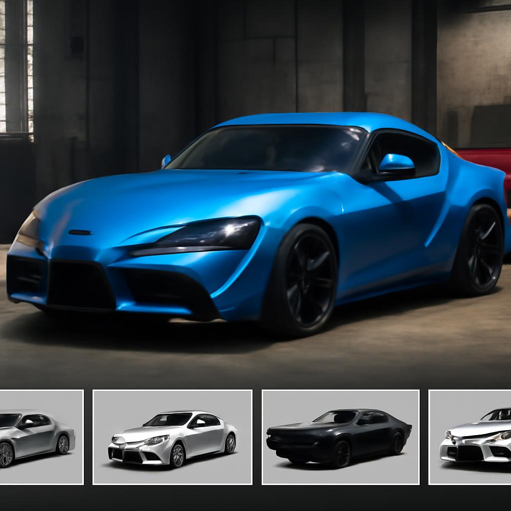 Меню выбора автомобиля для продажи в гараже NFS Heat
