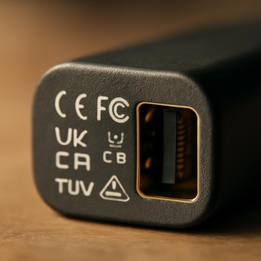 Сертификаты и маркировка на корпусе торцевого разъёма