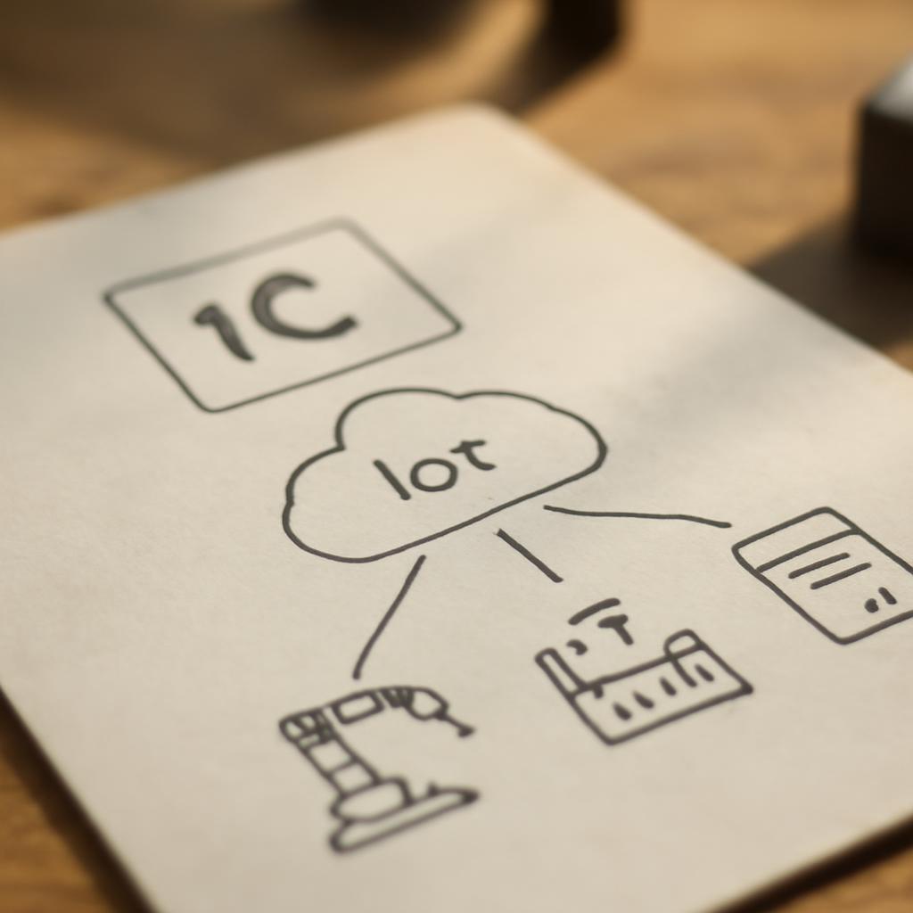 Схема интеграции 1С с IoT-устройствами в производстве