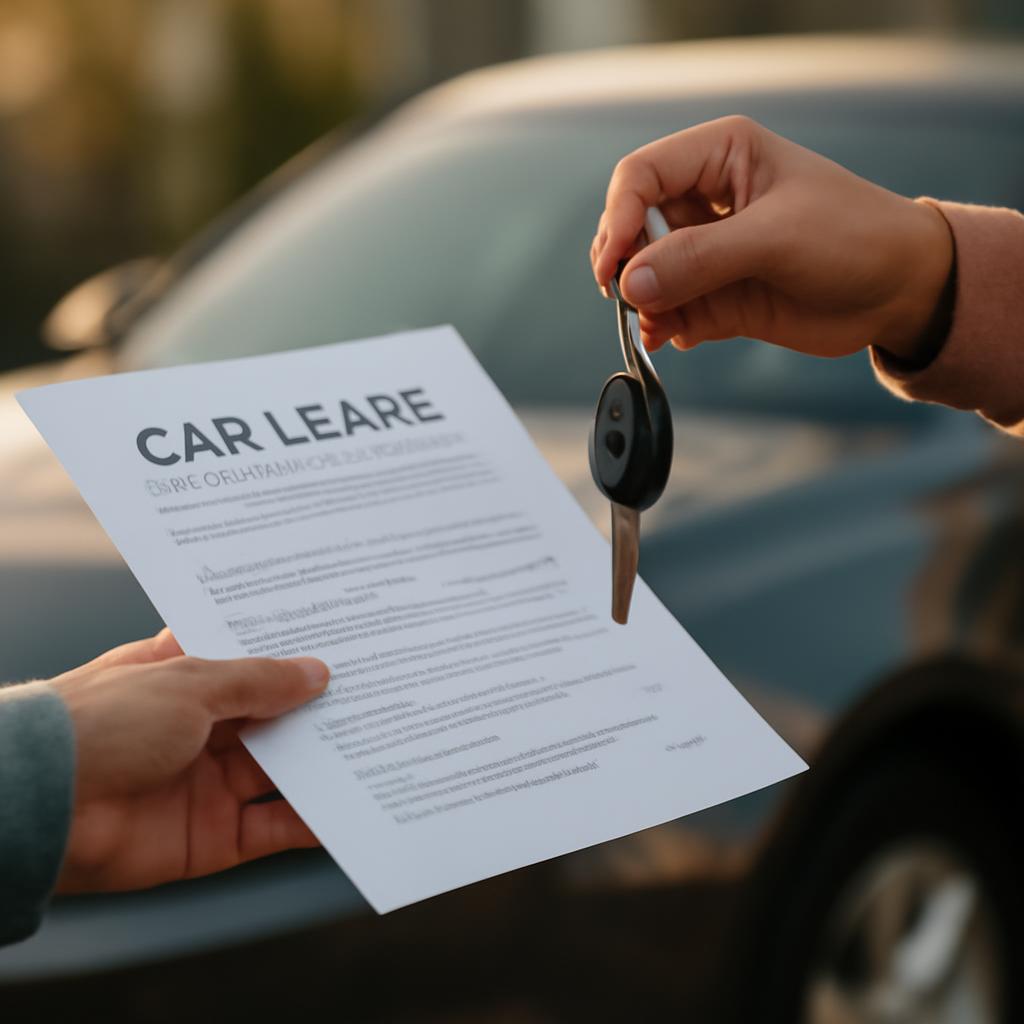 Иллюстрация процесса аренды автомобиля с выкупом