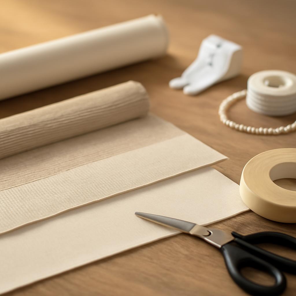 Подготовка материалов для сборки рулонной шторы день-ночь