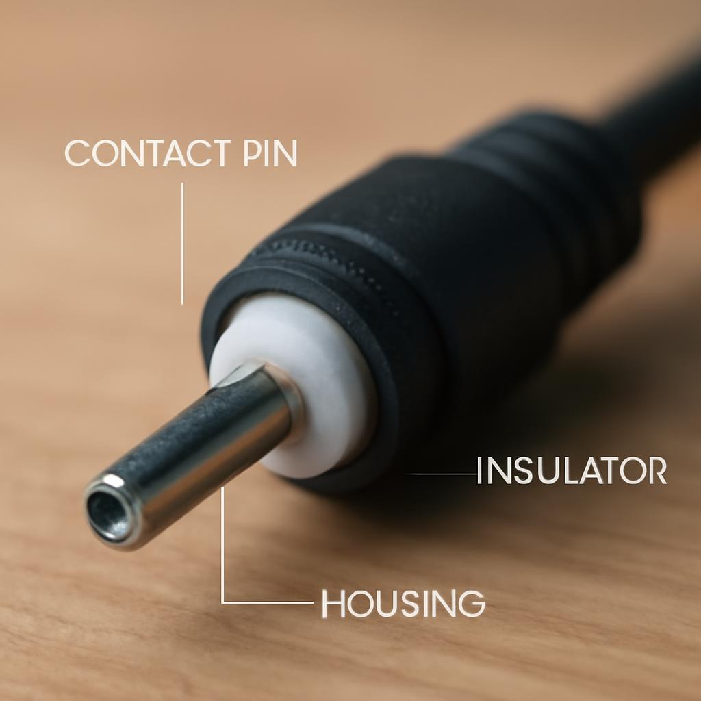 Схема устройства фотоэлектрического разъёма с выделенными компонентами