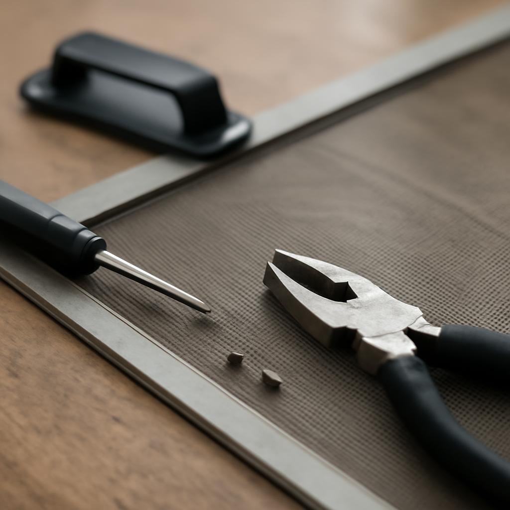 Инструменты для замены ручек на москитной сетке