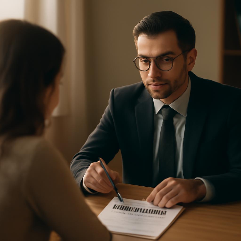 Патентный поверенный консультирует клиента по товарным знакам