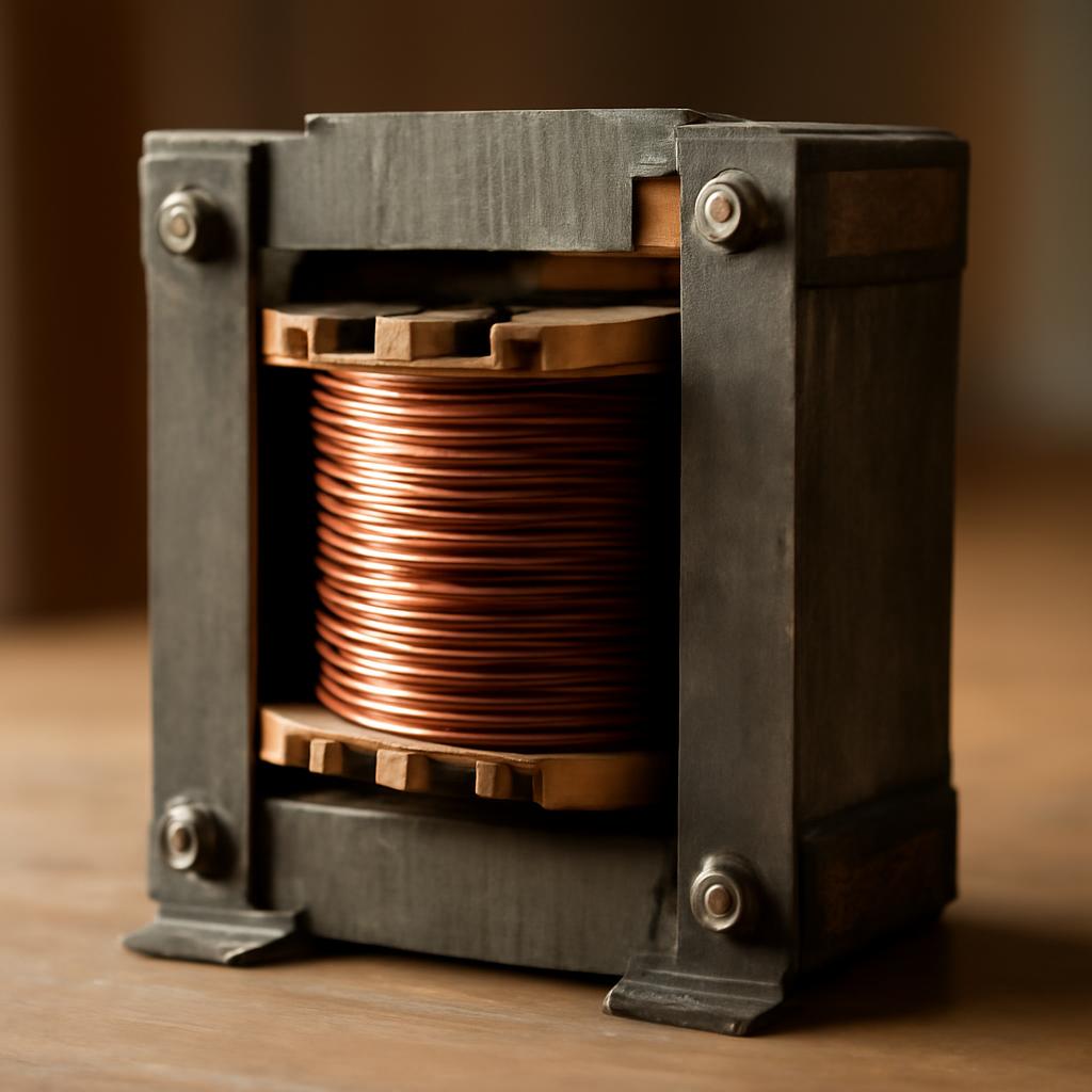 Схема конструкции каркасного трансформатора