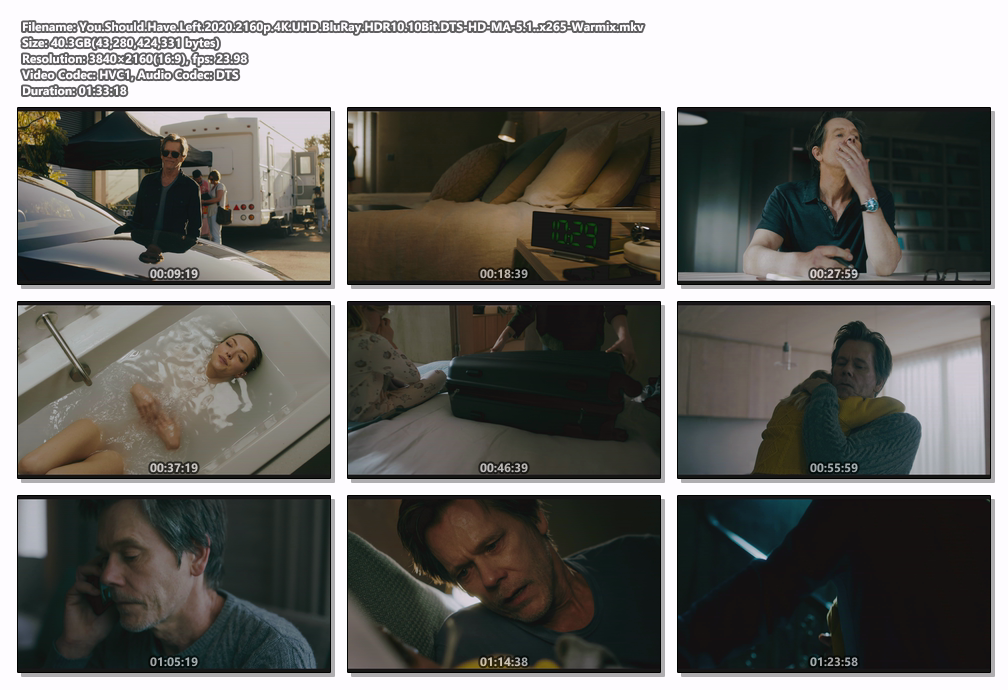 You Should Have Left 2020 2160p 4K UHD BluRay HDR10 10Bit DTS-HD-MA-5.1  x265-Warmix screenshots