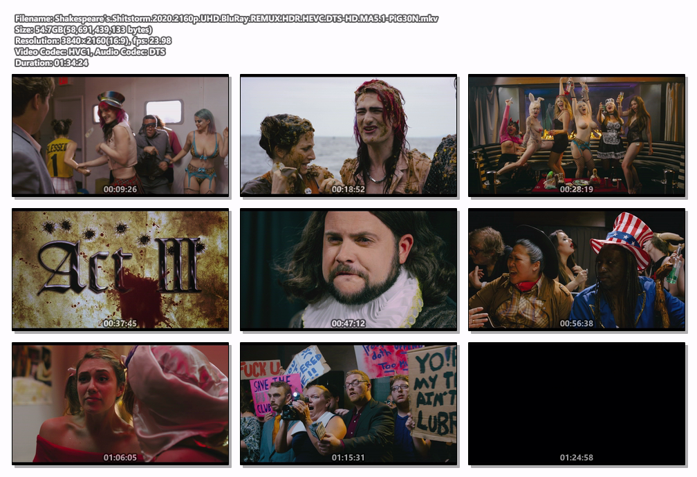 Shakespeares Shitstorm 2020 2160p UHD BluRay REMUX HDR HEVC DTS-HD MA5.1-PiG30N screenshots