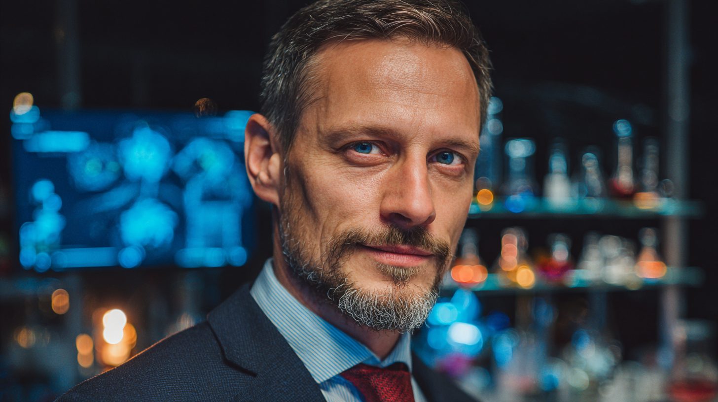 Алексей Морозов — портрет автора статьи в деловом стиле с фоном лаборатории