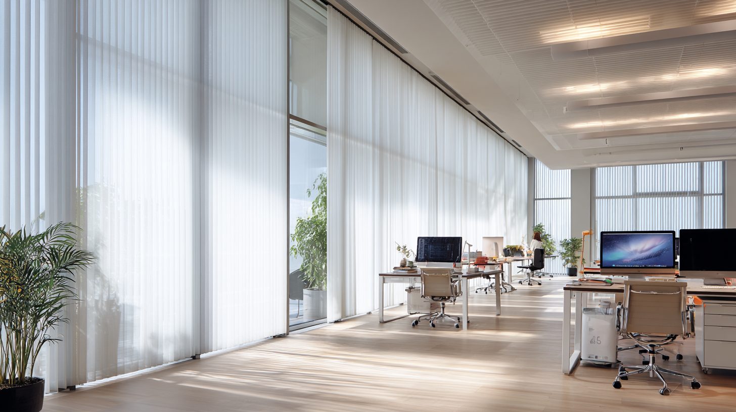 Различные типы солнцезащитных систем в офисном интерьере