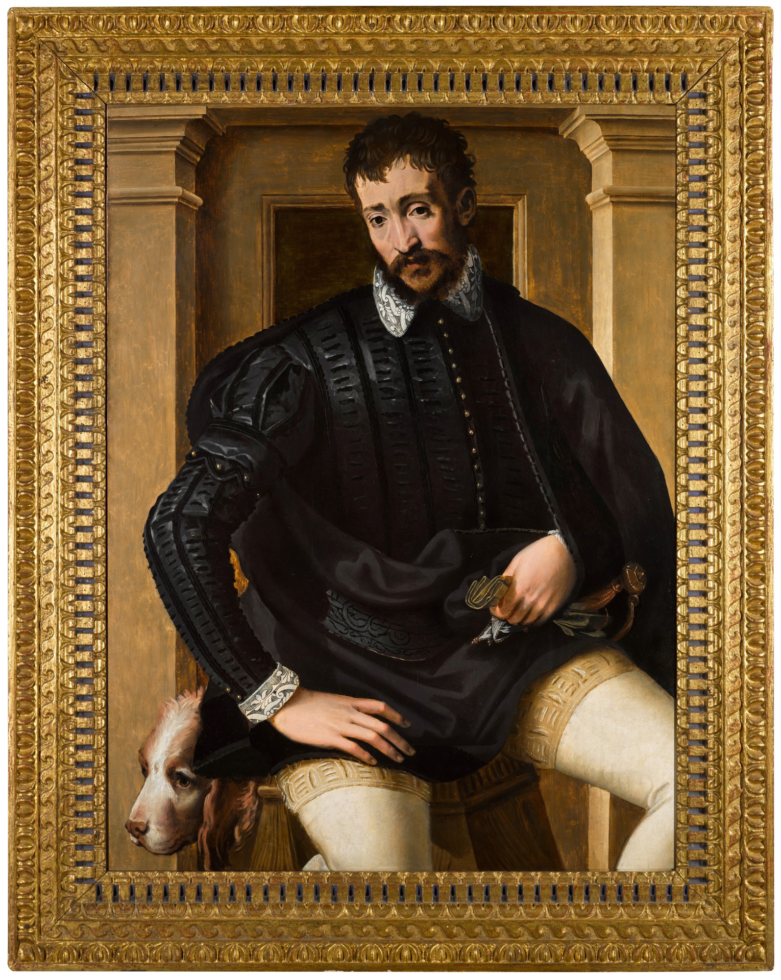 18 Portrait of a man, seated, with his dog.jpg