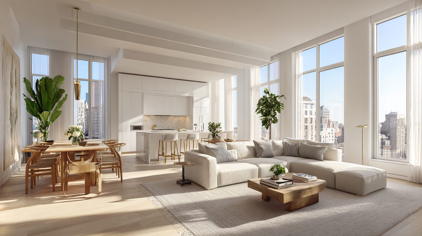 Открытая планировка квартиры с зонированием пространства