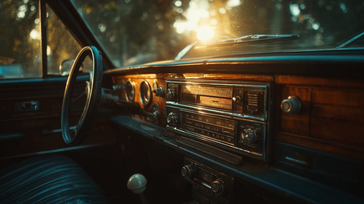 Радиоприемник в советском автомобиле