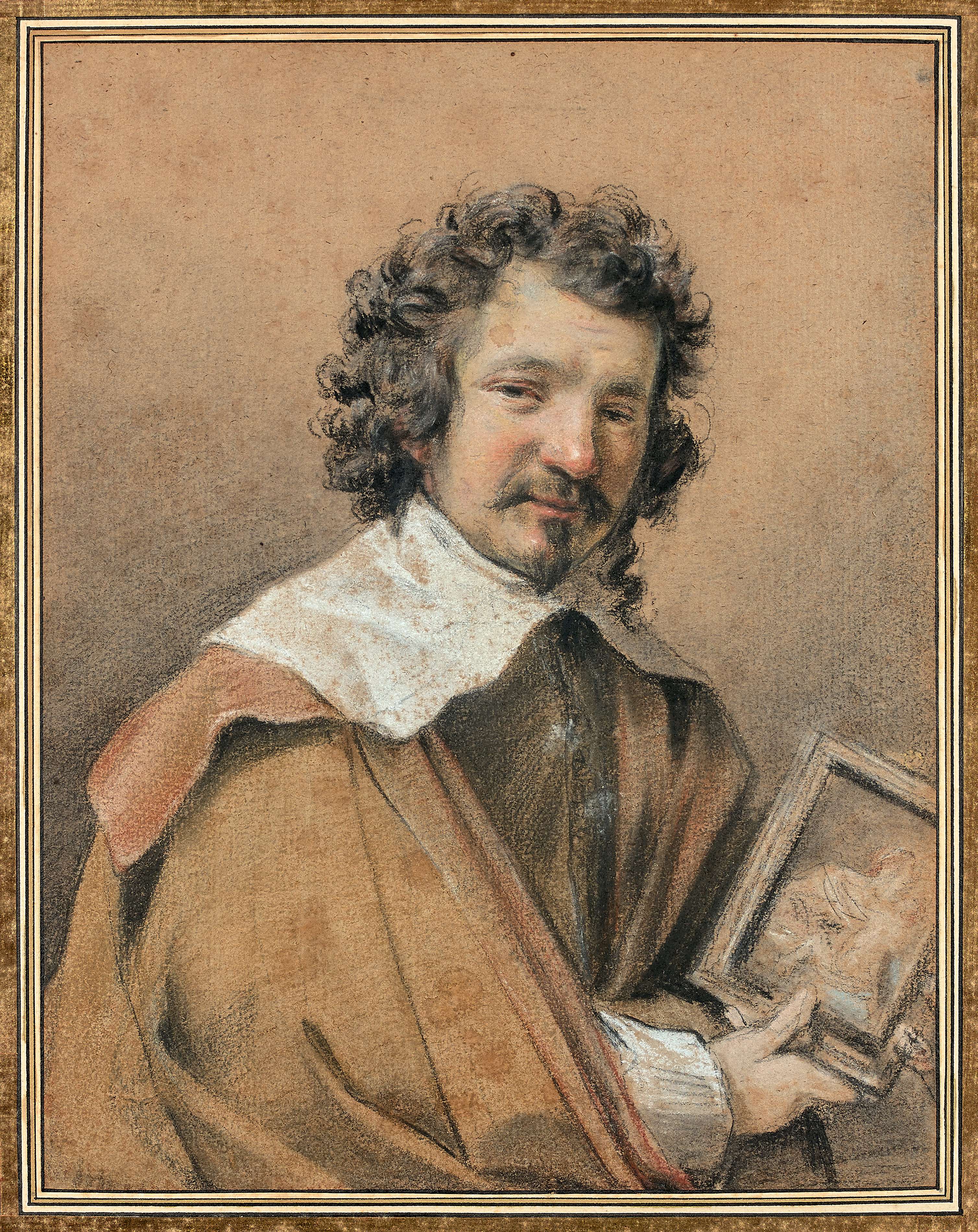 33Simon Vouet (1590-1649)-Portrait d'un artiste tenant un tableau ou une miniature.jpg