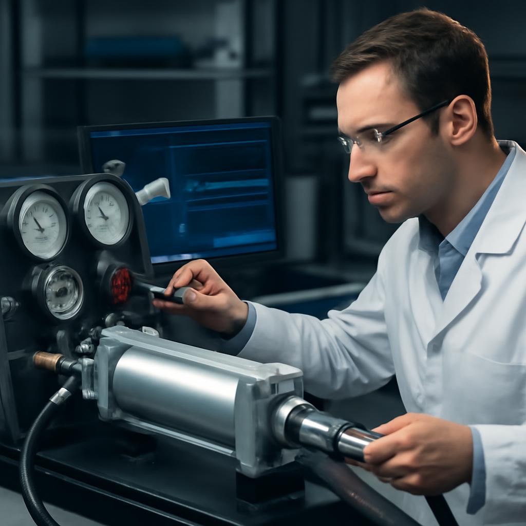 Тестирование пневмоцилиндра на совместимость