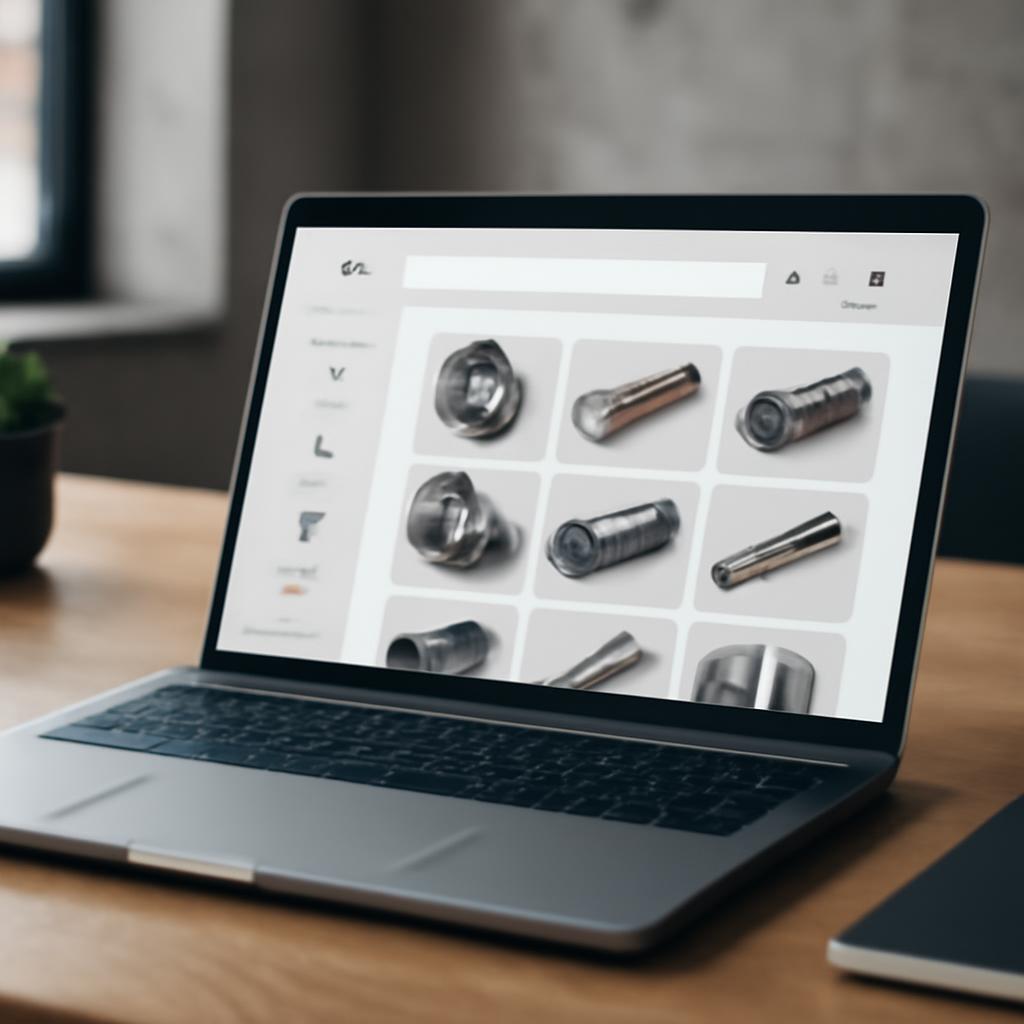 Экран онлайн-сервиса для поиска промышленных запчастей