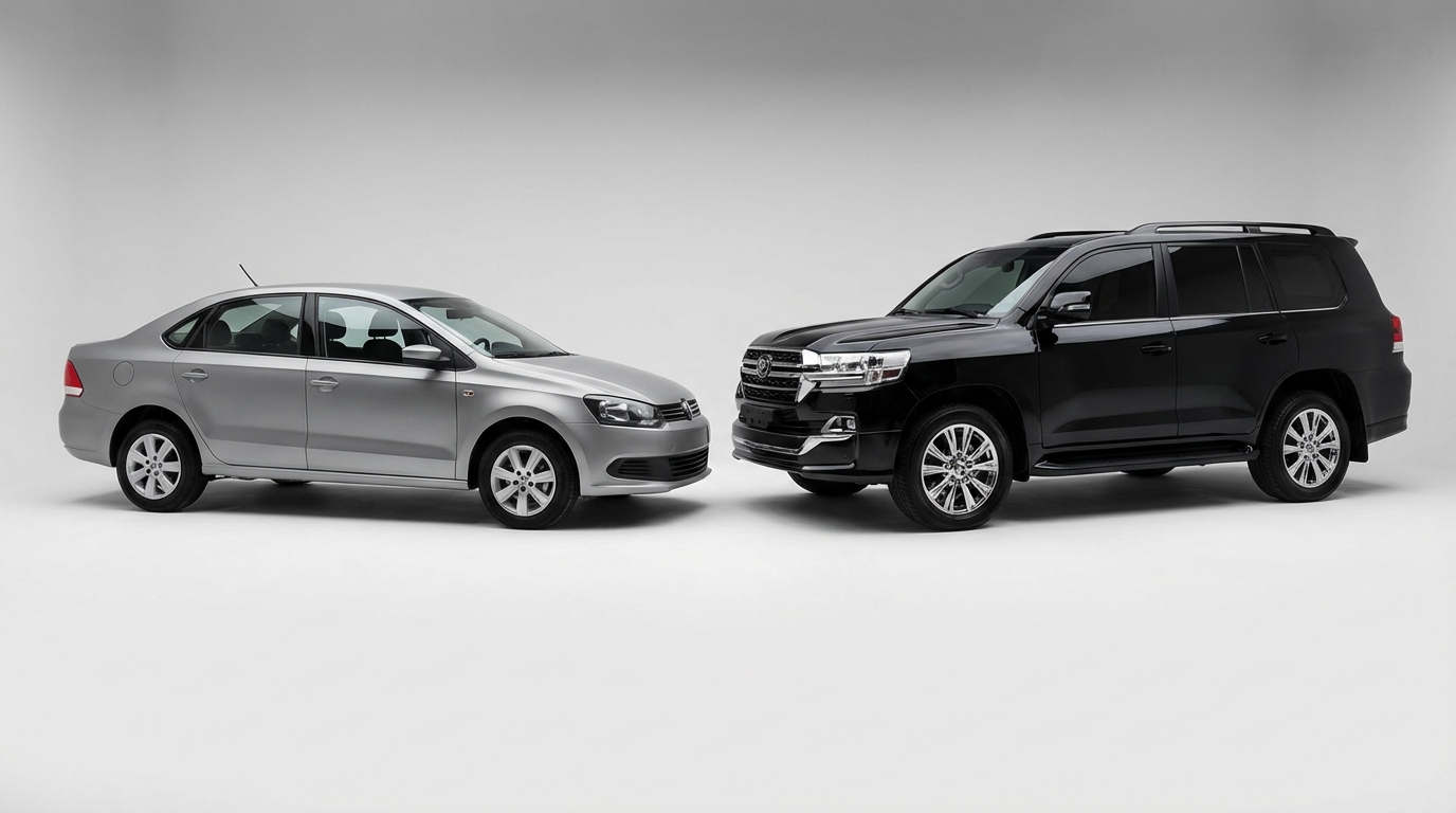 Сравнение моделей автомобилей из каталога ОАЭ и российского рынка