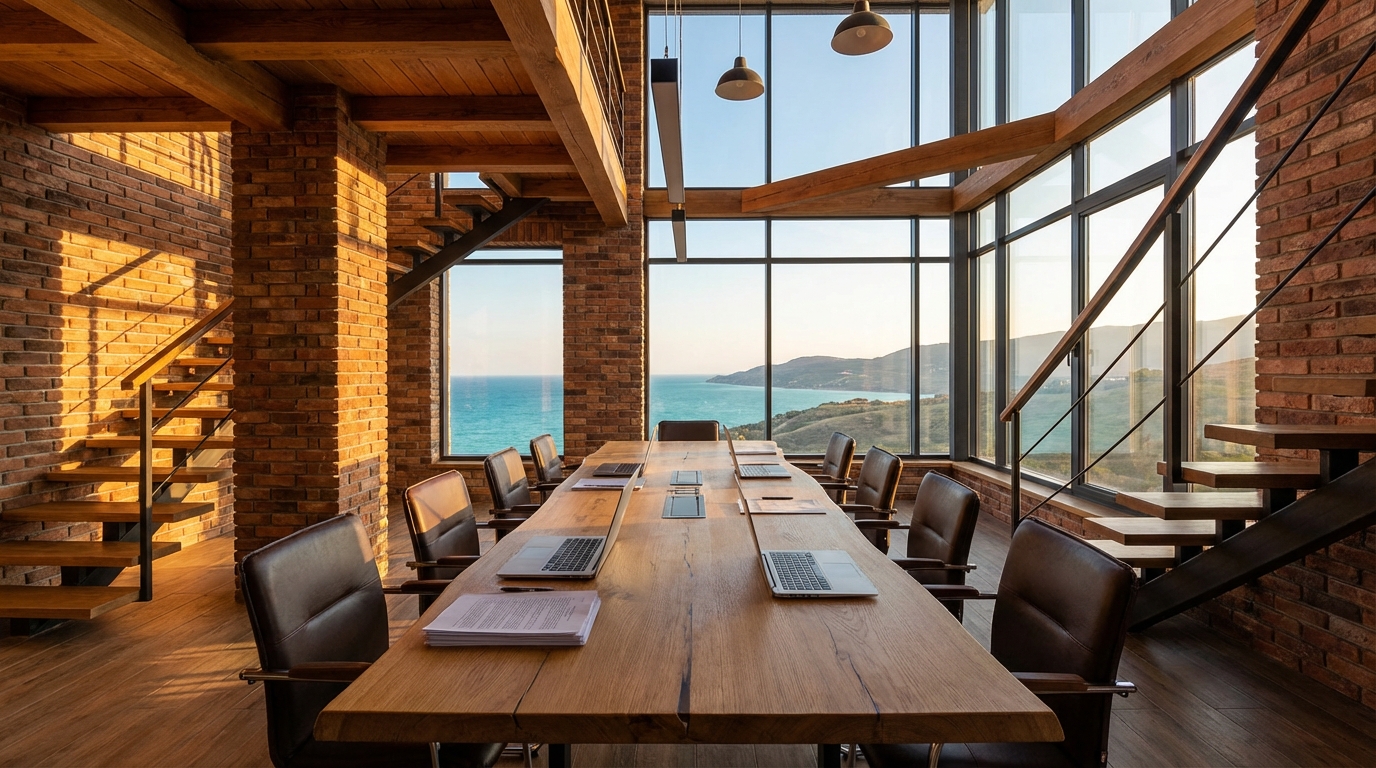 Стильный лофт в Крыму для деловой встречи с видом на море