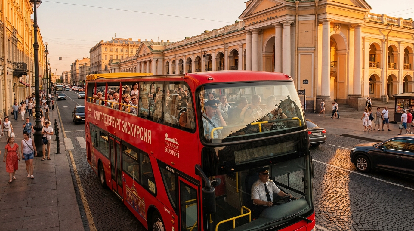 Автобусная экскурсия по улицам Санкт-Петербурга