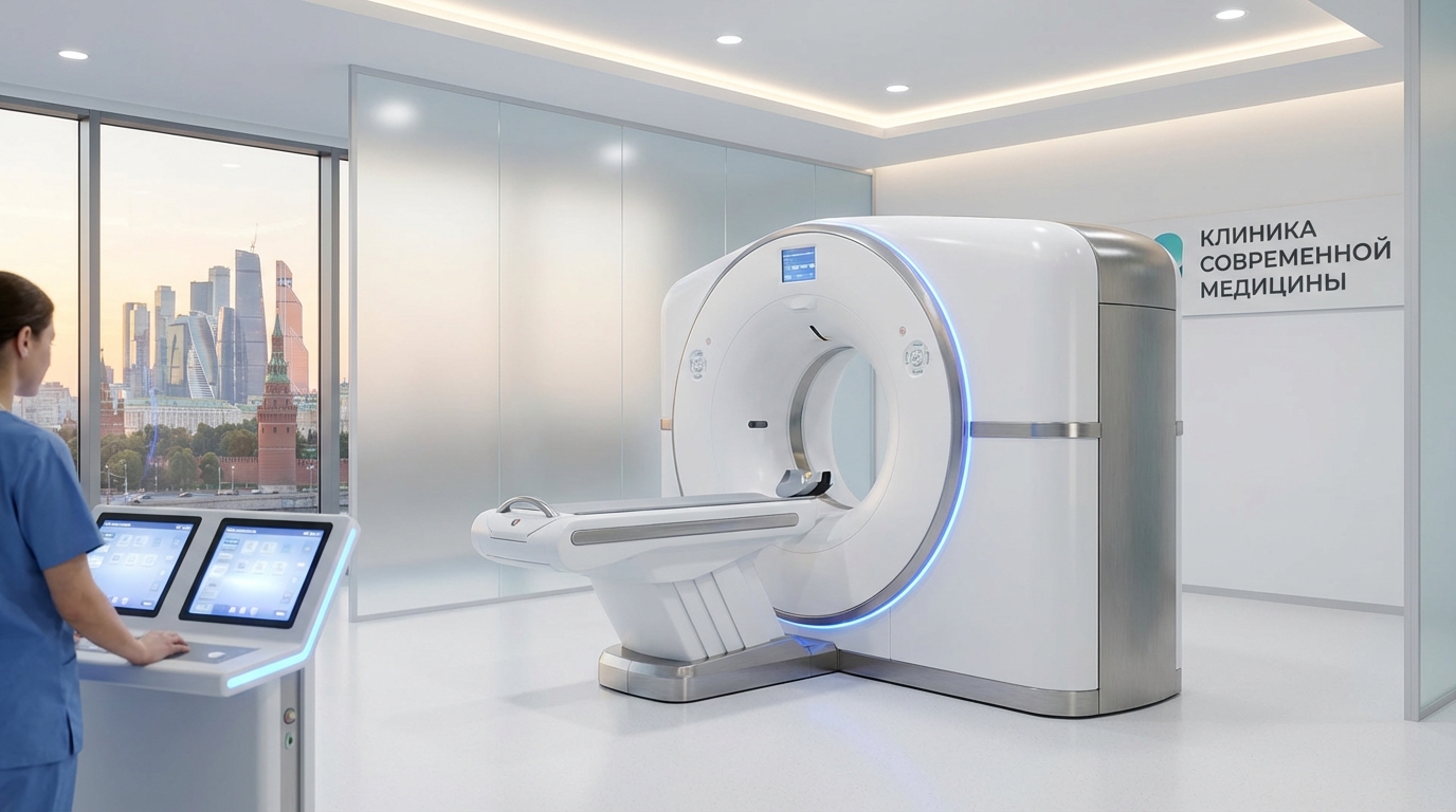 Изображение высокоточного диагностического оборудования в современной российской клинике