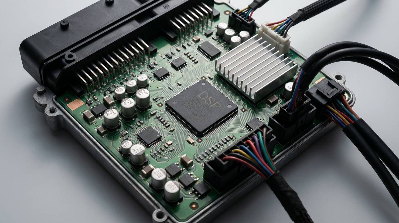 Схема цифрового аудио-процессора в автомобильной системе