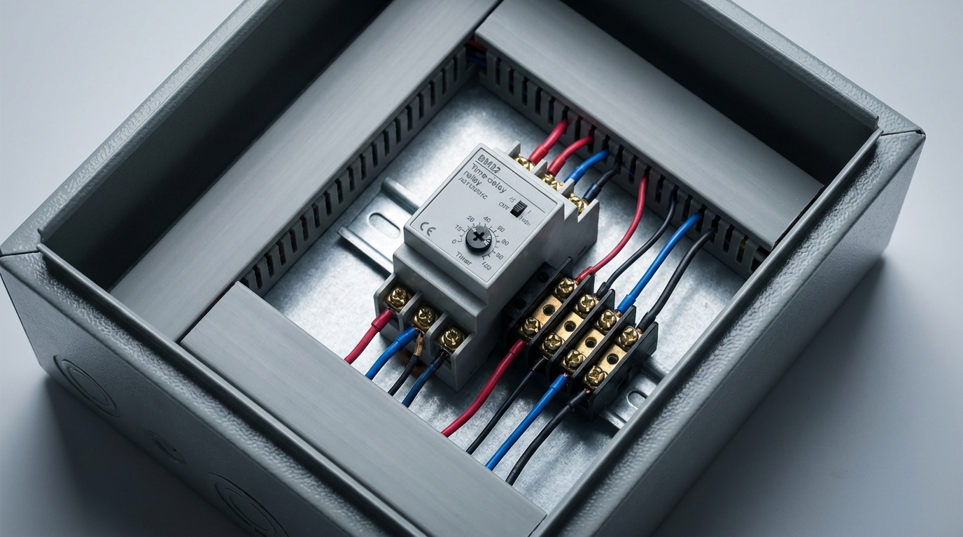 Схема подключения реле с задержкой времени в электрощите