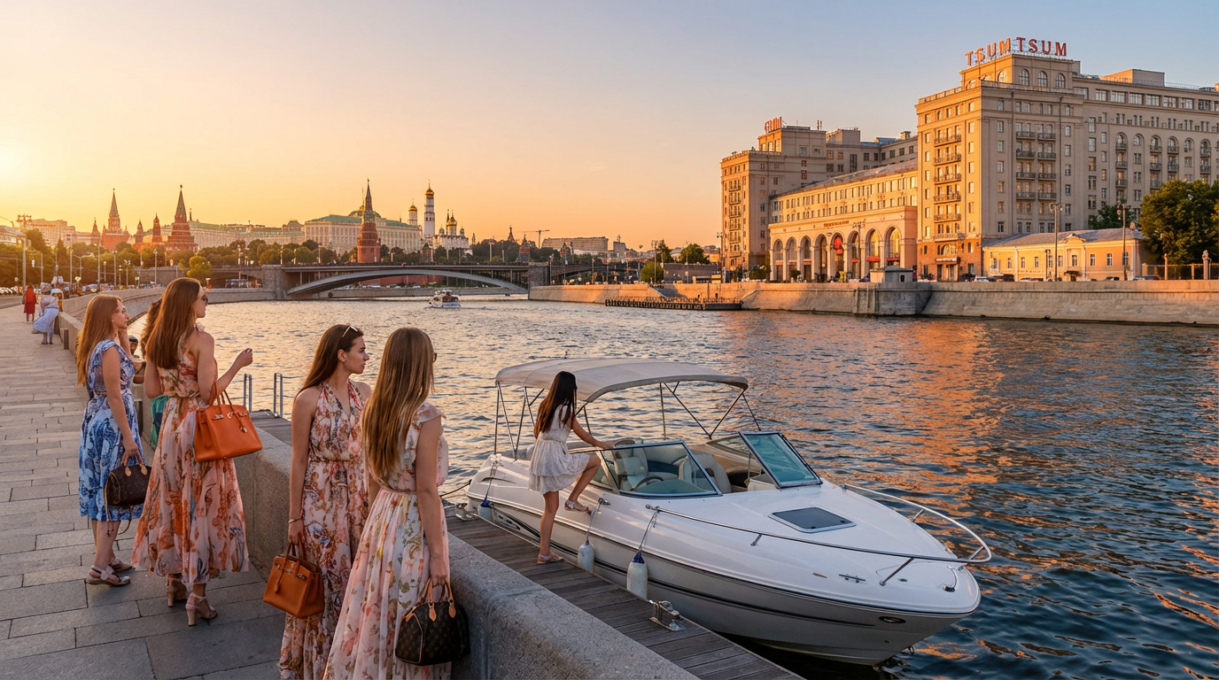 Сочетание шопинга и речной прогулки в Москве