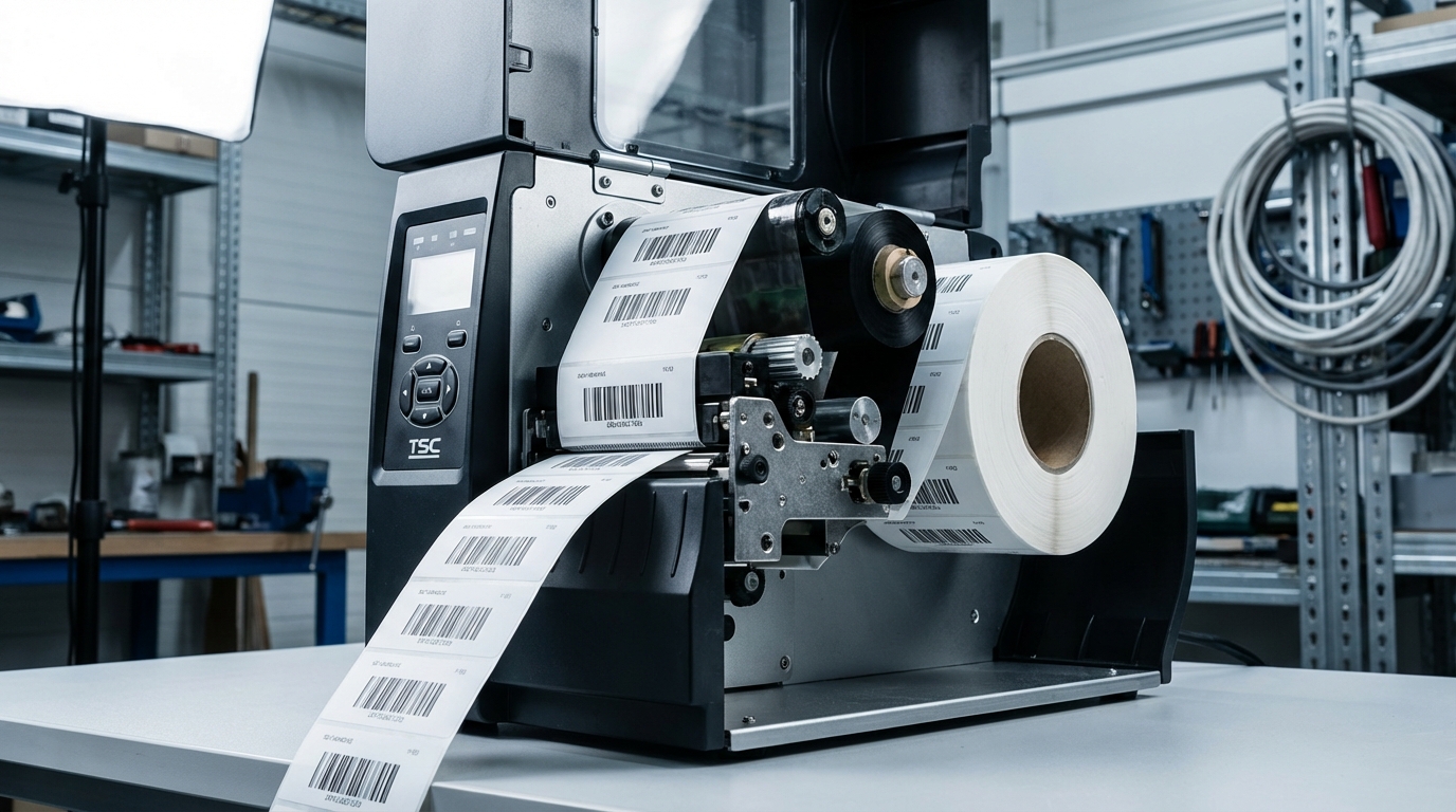 Процесс печати этикеток на принтере TSC TE200 203 DPI