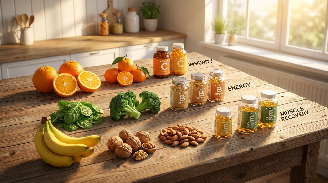 Таблица преимуществ витаминов для активного образа жизни