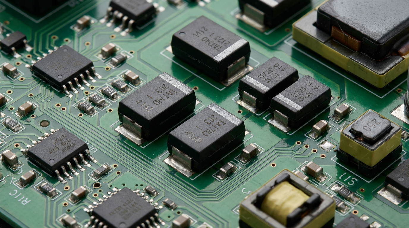 Схема системы питания в Hi-Tech устройстве с танталовыми полимерными конденсаторами