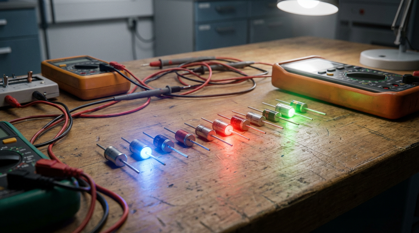 График сравнения характеристик стабилитронов Зенера для промышленного применения