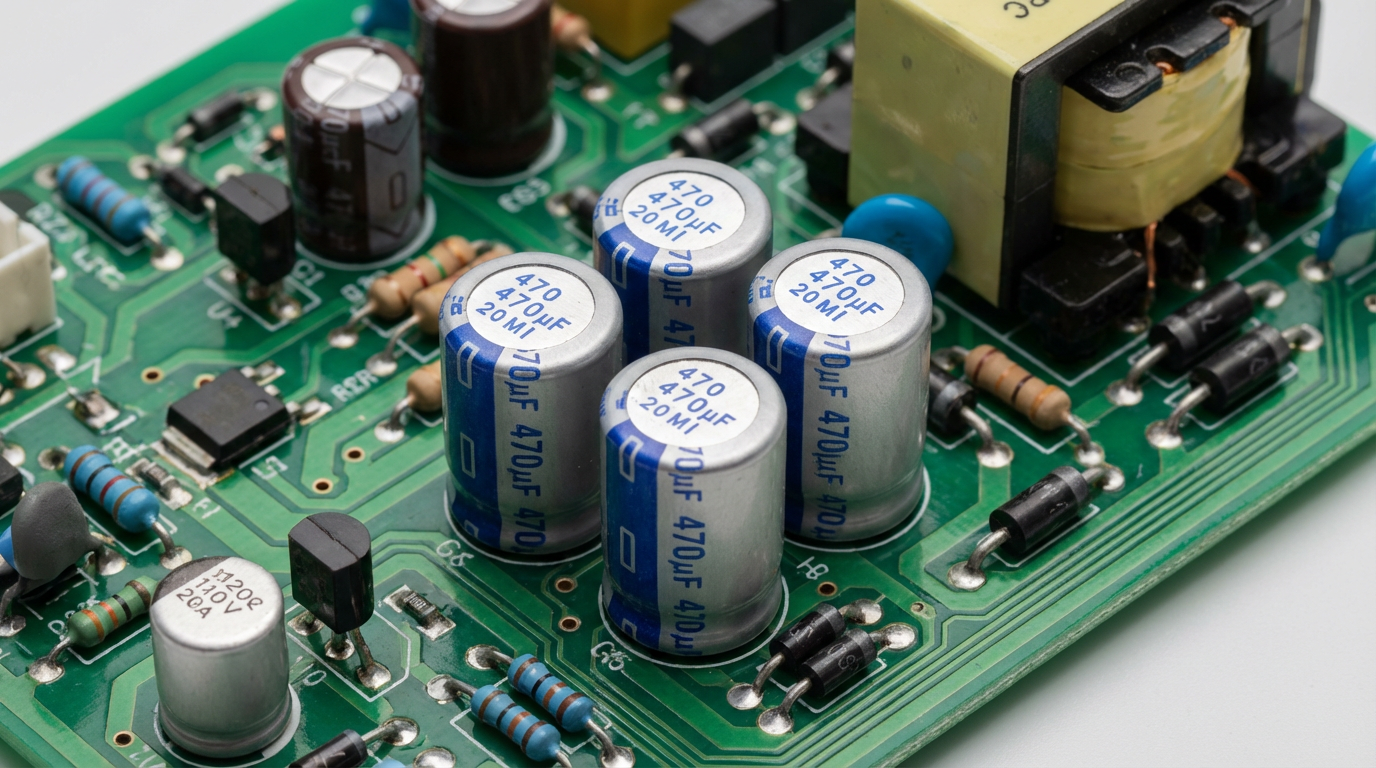Схема блока питания с конденсаторами 470 мкФ
