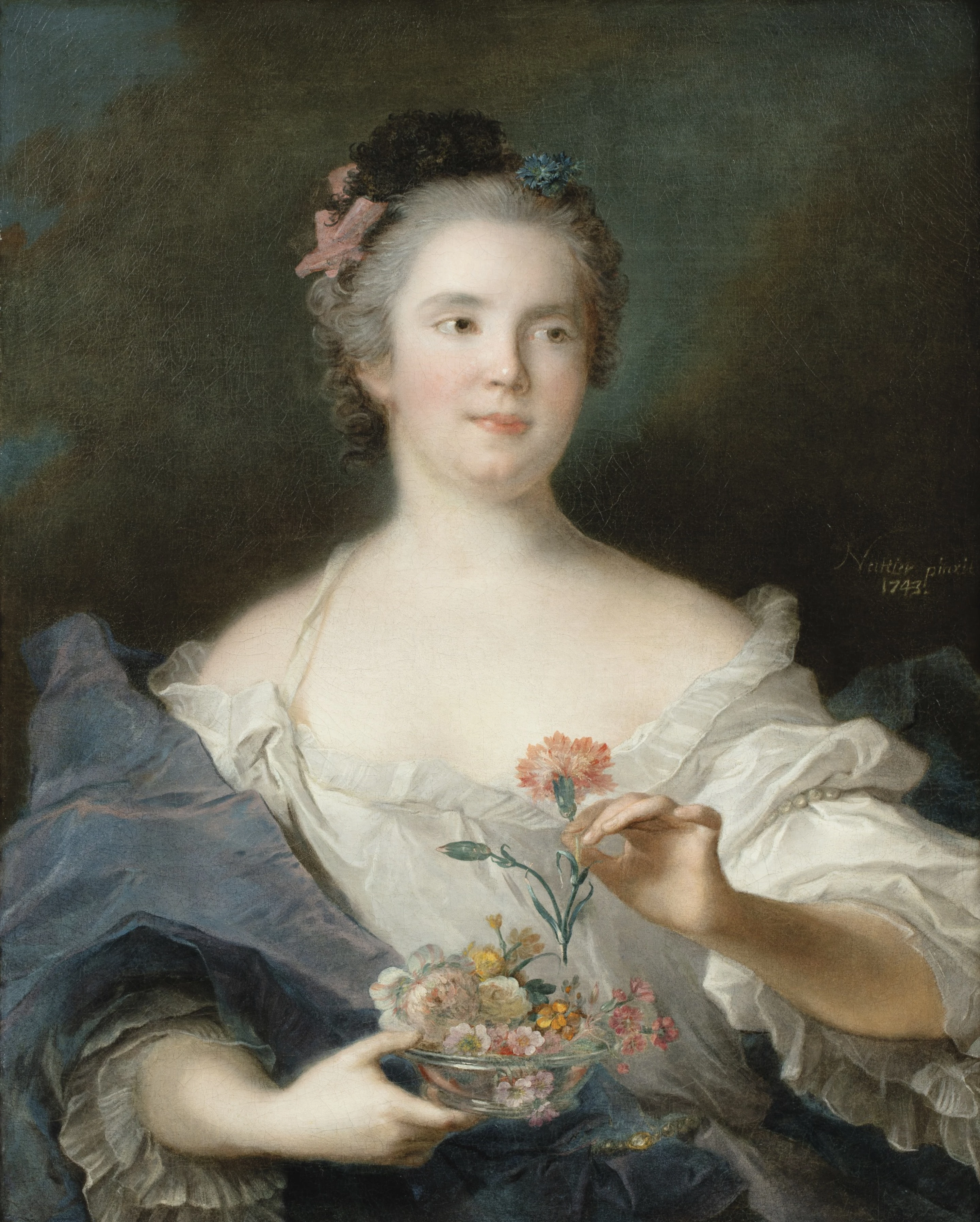 16 Portrait of a lady holding a carnation, said to be la duchesse de Ch?teauroux.webp