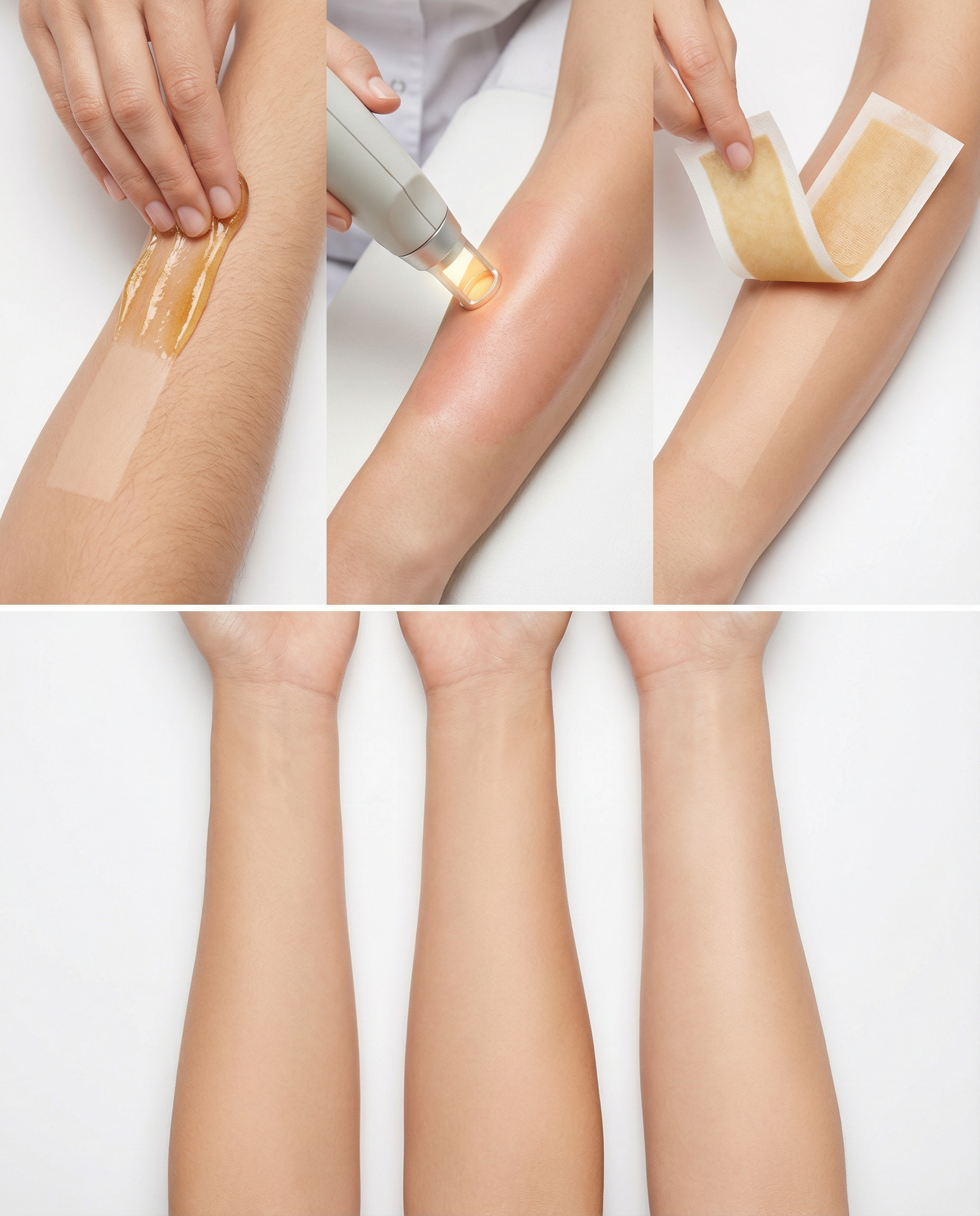 сравнение методов эпиляции рук шугаринг лазер воск результат до и после