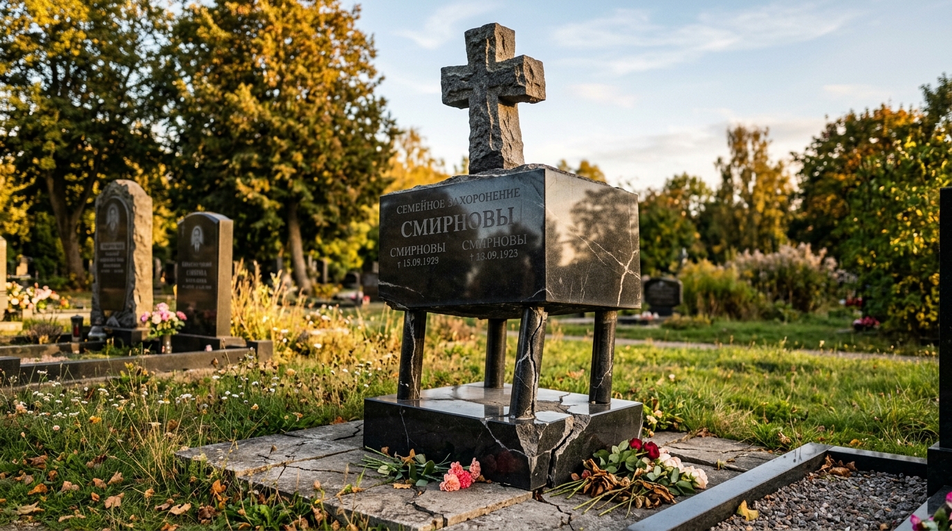 Дизайн памятника на могилу с ошибками в размерах