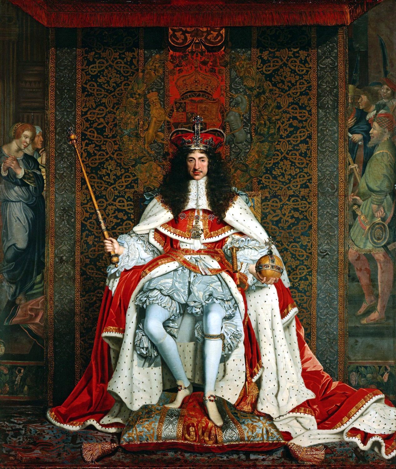 1Charles II of England in Coronation robesCharles_II_by_John_Michael_Wright_modified.jpg