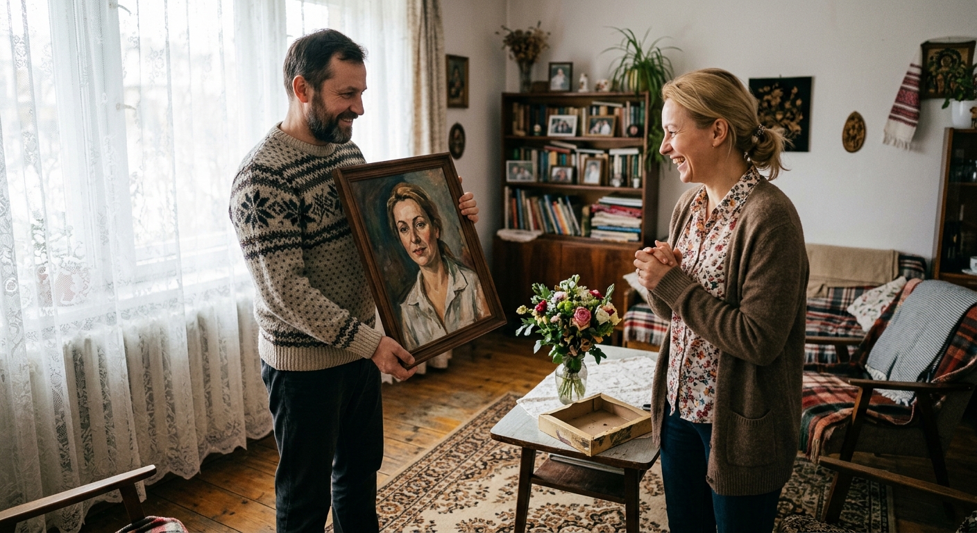 Романтический сюрприз: почему портрет по фотографии — лучший подарок на годовщину