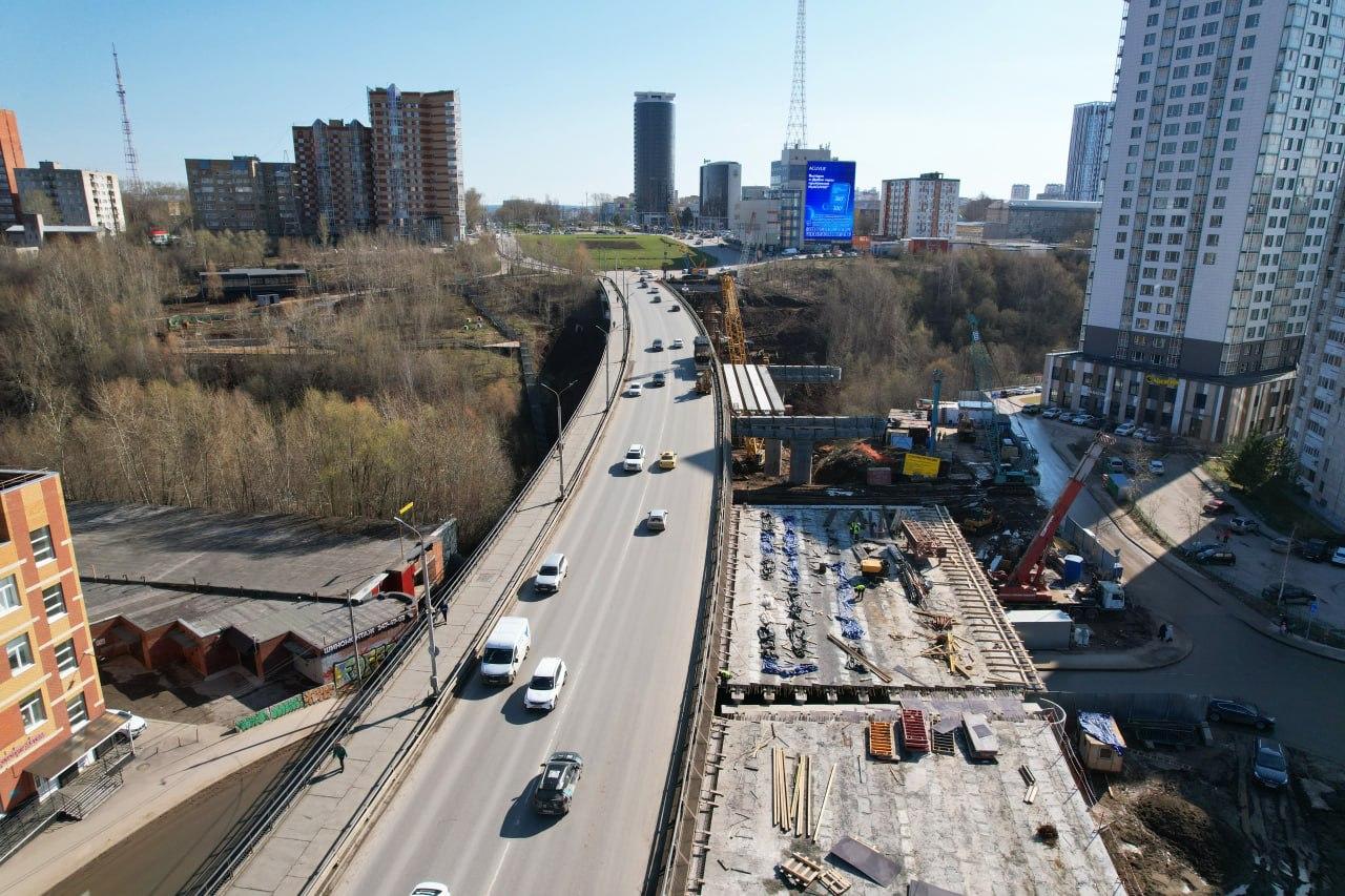 В Перми завершено строительство шести опор второго моста через Егошиху