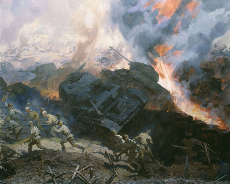 Диорама .Огненная дуга. Фрагмент 2. 1986 г. Авторы работы БУТ Н.Я., СЕВОСТЬЯНОВ Г.К., ЩЕРБАКОВ В.Н..jpg