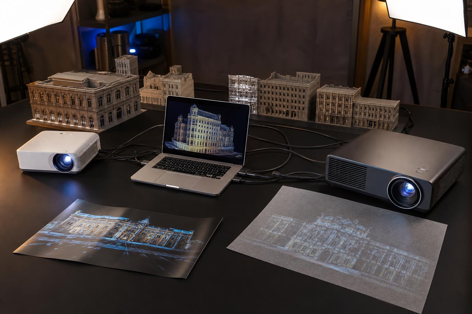 Сравнение проекторов и экранов для 3D-маппинга в студии