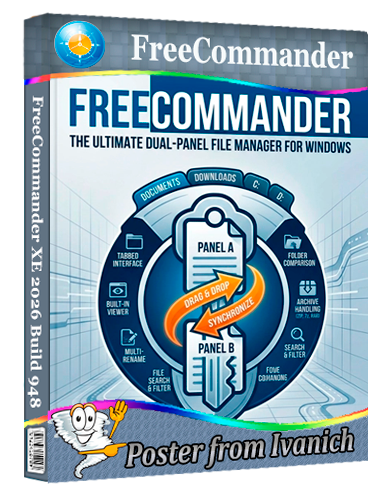 FreeCommander XE 2026 Build 948 RePack by AMPED [Multi/Ru]