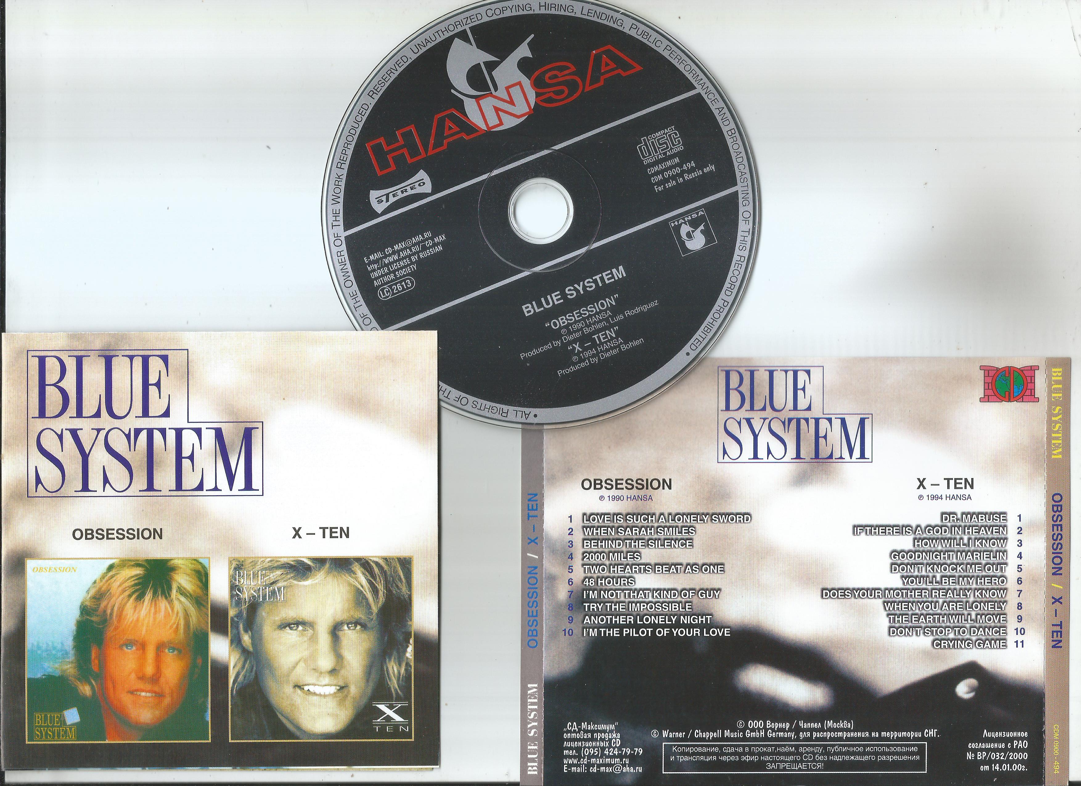 BLUE SYSTEM Obsession / X-Ten (2 in 1CD)