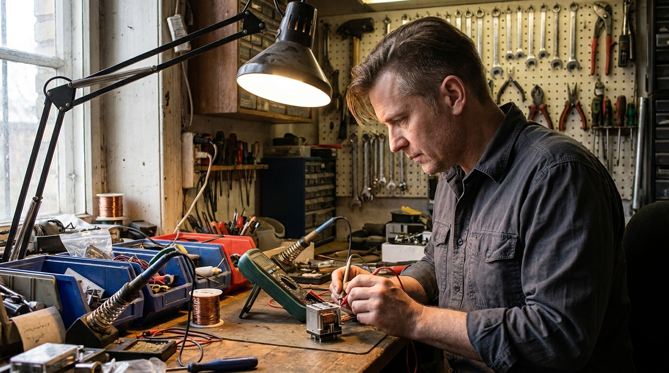 Термический выключатель: принцип работы и области применения, male professional at work, workshop