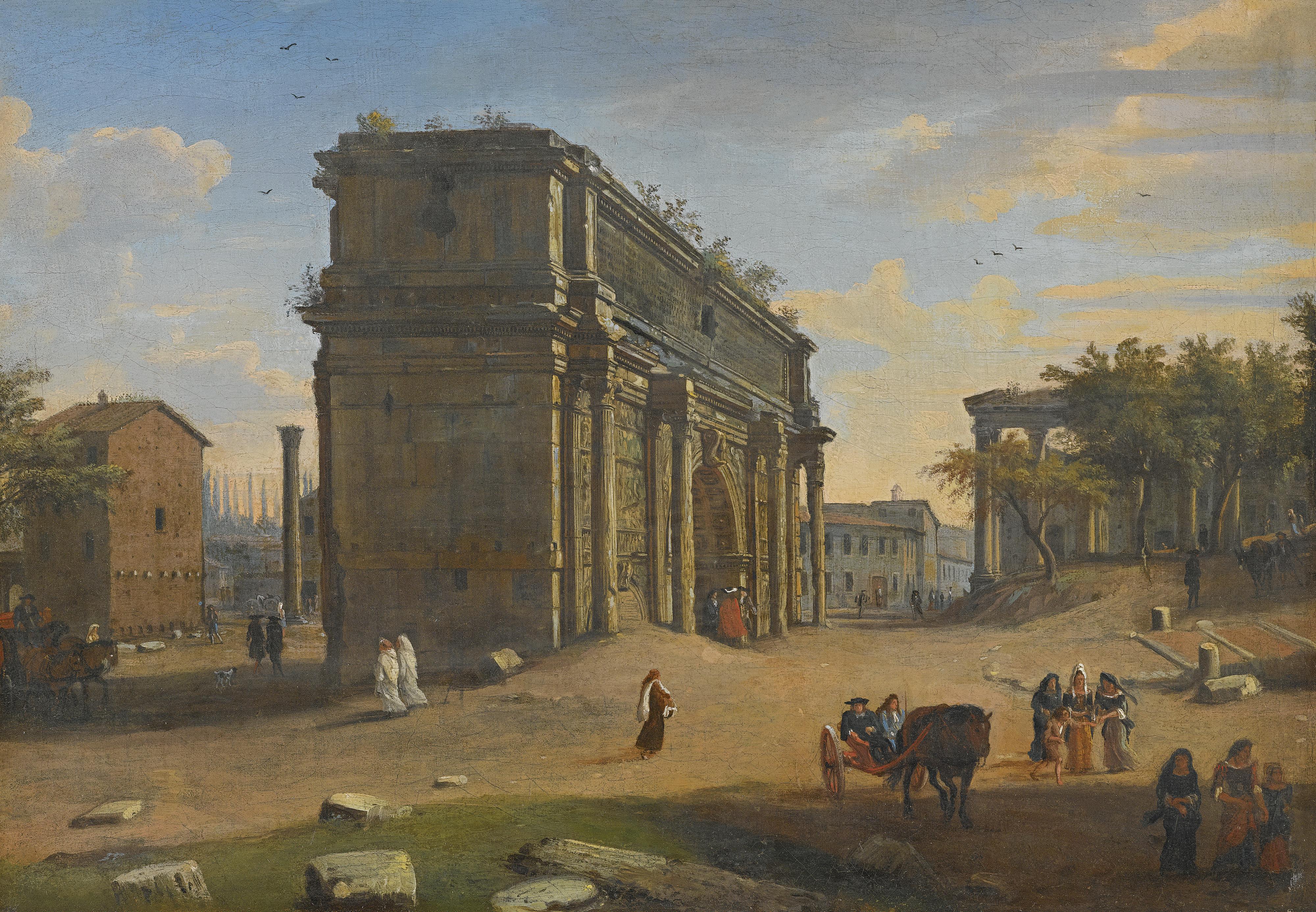 40VIEW OF THE CAMPO VACCINO WITH THE ARCH OF SEPTIMIUS SEVERUS.jpg