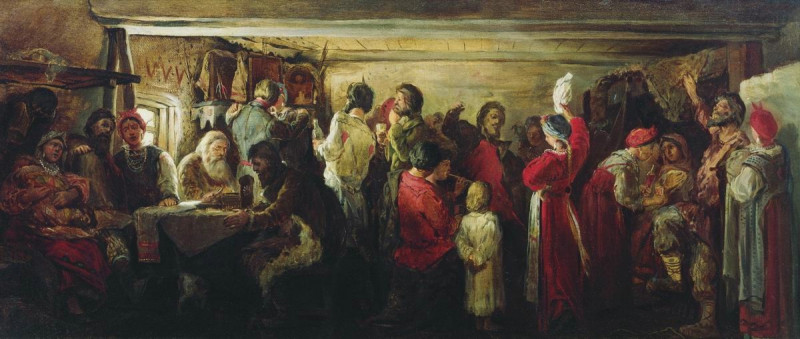 Крестьянская свадьба в Тамбовской губернии, 1880.jpg